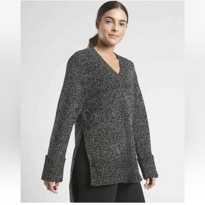 Athleta Shasta Wool-Blend V-Neck Sweater